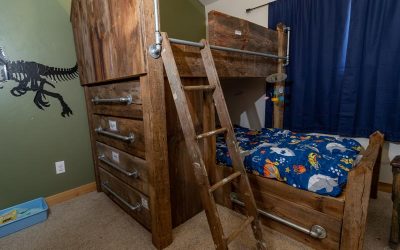 Barnwood Bunk Bed - side view
