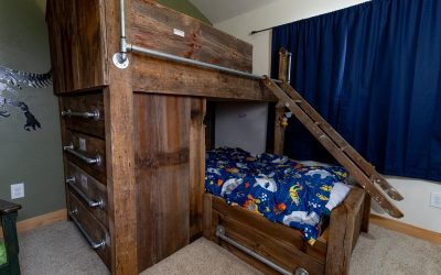 Barnwood Bunk Bed - front view