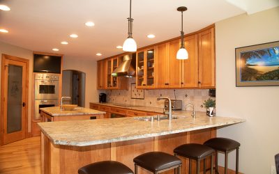 Solid Maple Custom Kitchen Cabinets - Snack Bar