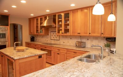 Solid Maple Custom Kitchen Cabinets - Island